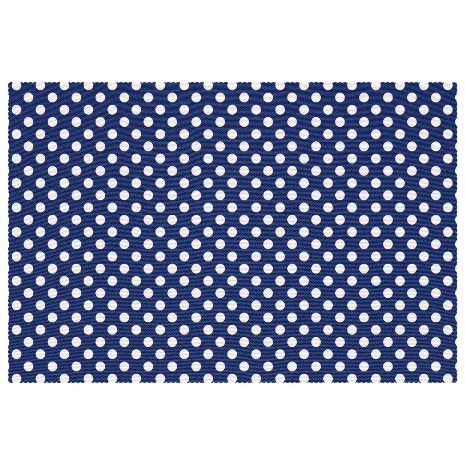 Sets de table bleus à pois rectangulaires 30x45 antidérapants résistants chaleur salle à manger