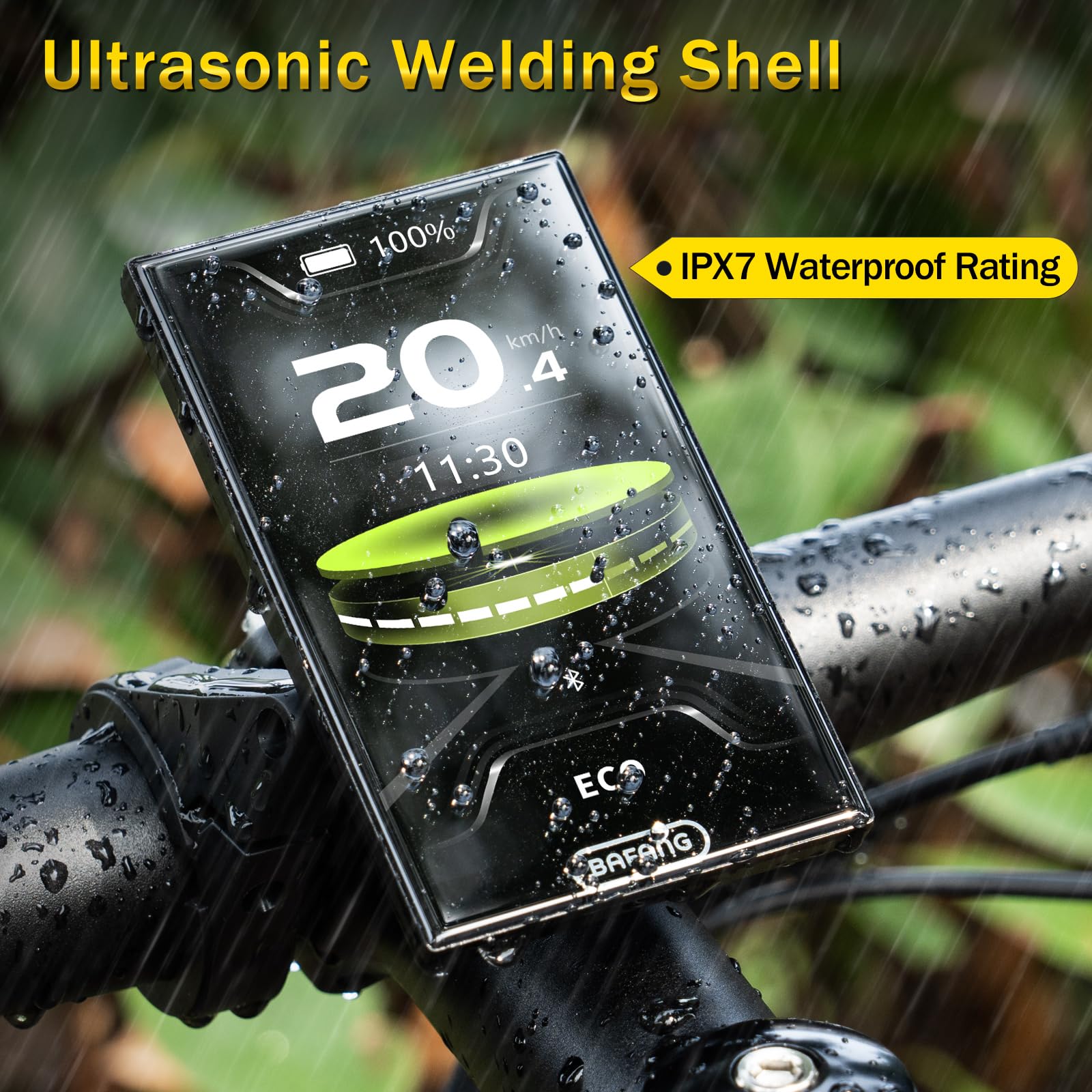 Bafang Pantalla eBike de 4,0 Pulgadas DPC010 para M620, M600, M560, M510, M420, Motores centrales de 0 a 6 Pedales, Nivel de Asistencia, Pantalla con retroiluminación automática, protocolo Can