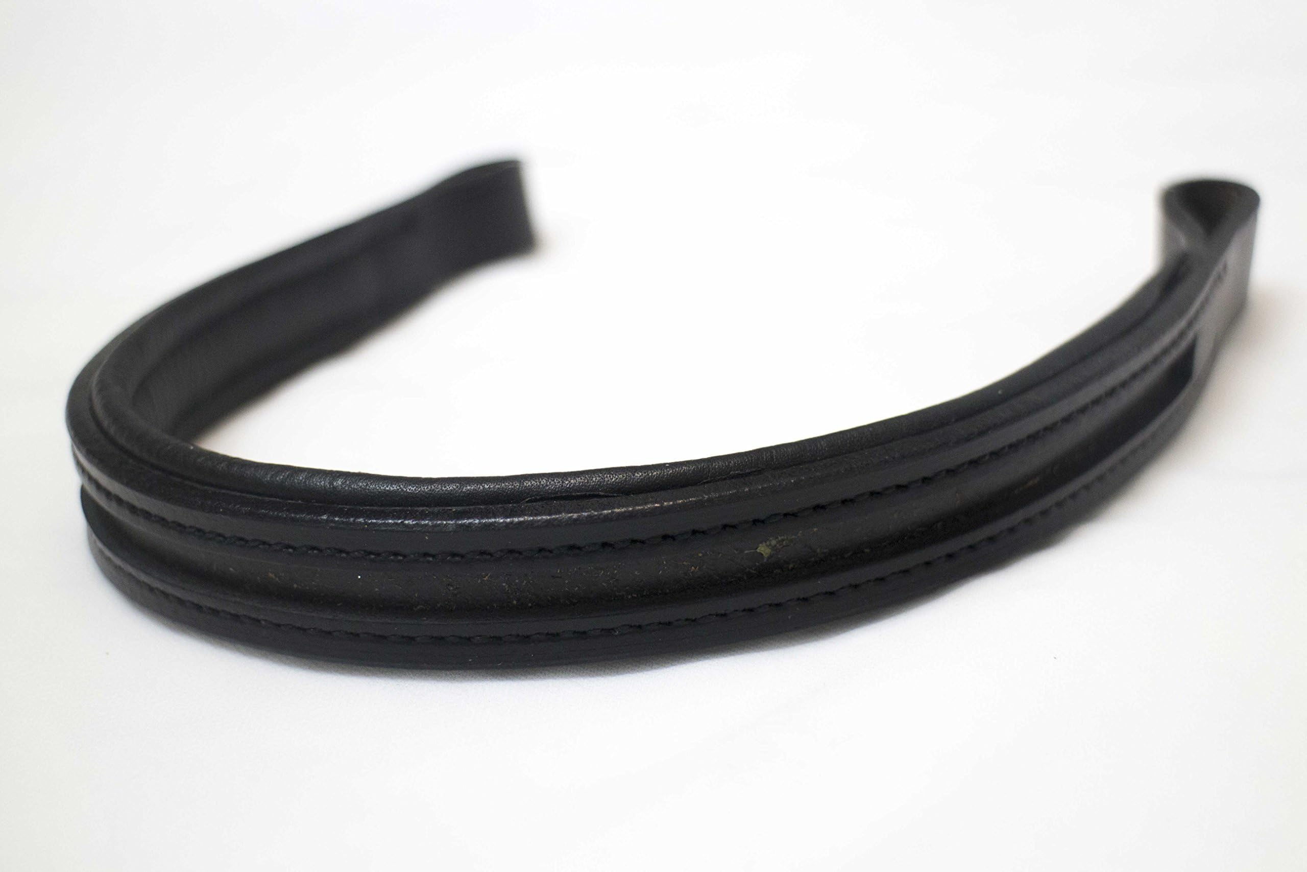 Delfina Empty Channel DIY Make Your Own Bridle Browbands for Beading Horse 17" Horse (Black (straight), 6mm)