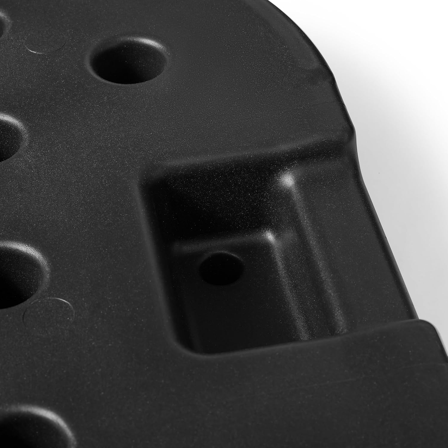 WestinTrends 4-Piece Universal Cantilever Offset Square Base Outdoor Patio Umbrella Weights Heavy Duty, Fill with Water or Sand, Black