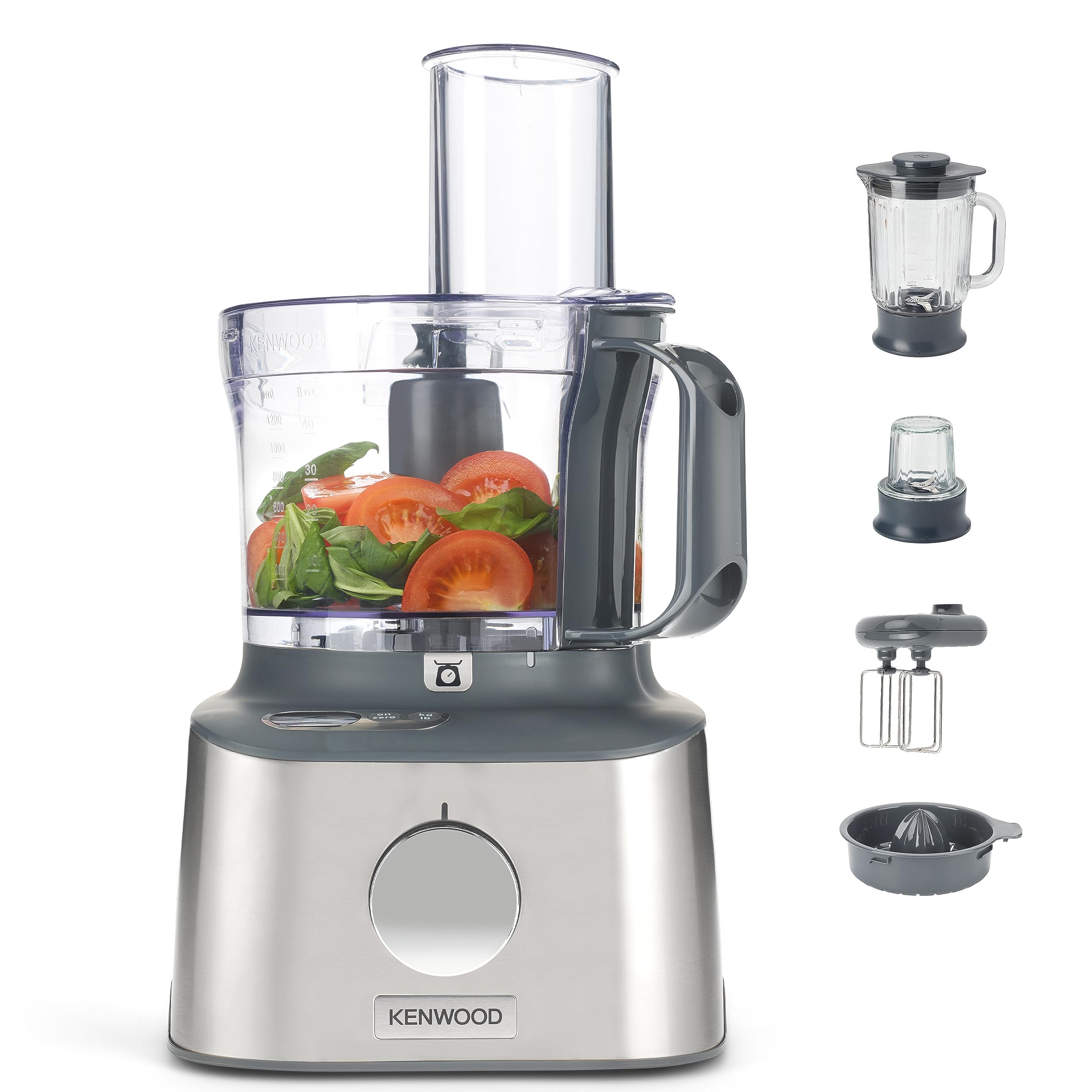 Kenwood Multipro Compact+ FDM313SS – Kompakt-Küchenmaschine, 800 W, integrierte Waage, Metallgehäuse, silber