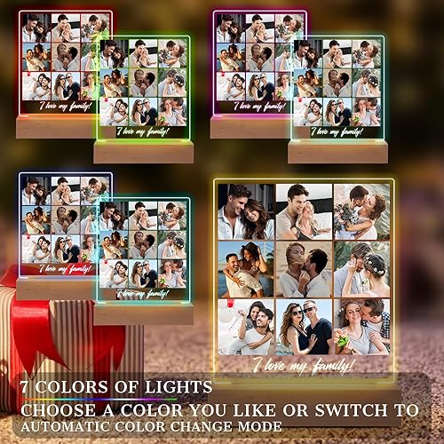 Miniatura 6 de Marcos de fotos personalizados con fotos, regalos de fotos personalizados para boda, aniversario, cumpleaños, día de la madre, día del padre, marco