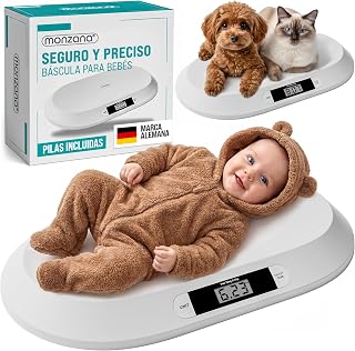 MONZANA Báscula Bebé Digital hasta 20Kg con Función de Tara