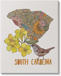 Stupell Industries Detailed South Carolina State Flower Blossoms Pattern Canvas Wall Art, Design By Valentina Harper