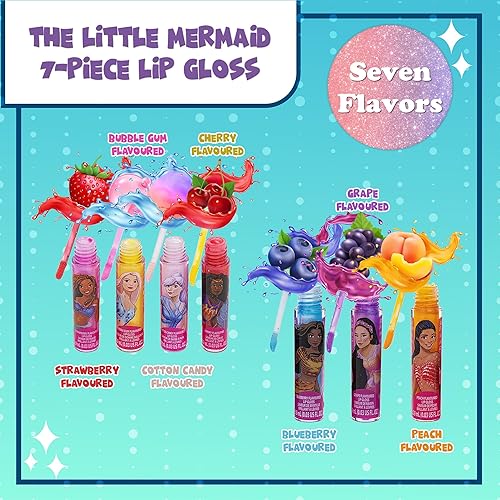 Miniatura 12 de Barbie - Brillo de labios a base de plantas de 7 piezas, recuerdos de fiesta para niñas, primer juego de maquillaje para niñas, perfecto