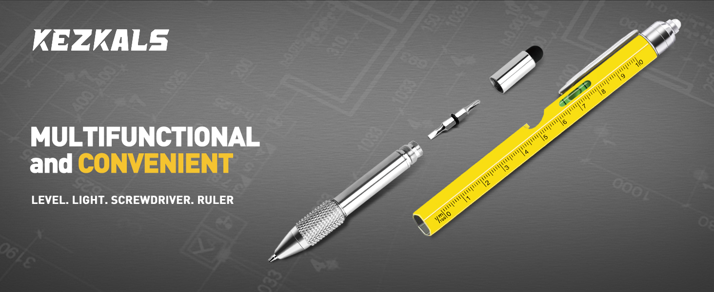 KEZKALS Fathers Day Gift for Dad Husband, 9 in 1 Multitool Pen Gifts for Men, Fathers Day Dad Gifts from Daughter Son, Birthday Graduation Gifts for Men, Mens Gifts for Him Dad Grandpa, Cool Gadgets