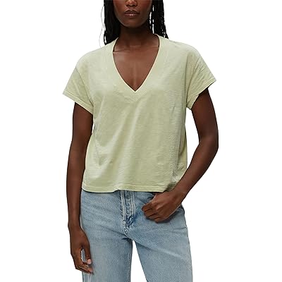 Michael Stars Harlan Cropped V Neck T Shirts Women