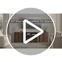 AMERLIFE 70" Fluted Electric Fireplace TV Stand, Mid Century Modern, Walnut image 7