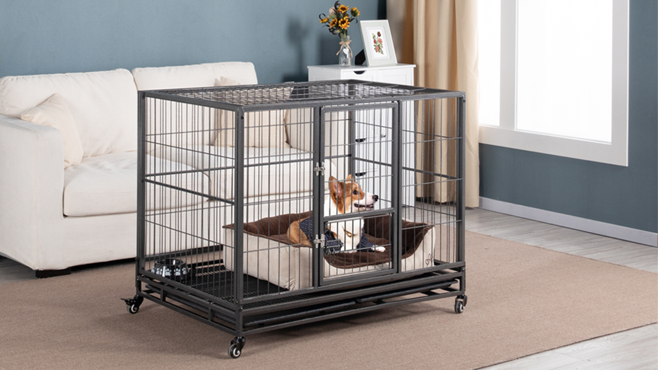 Amazon.com : Yaheetech 43in Heavy Duty Escape Proof Dog Crate Cage
