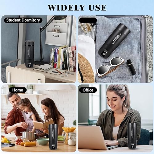 Miniatura 6 de Hervidor eléctrico de viaje, caldera de agua portátil con 6 presets variables, hervidor eléctrico pequeño personal con controles de temperatura para