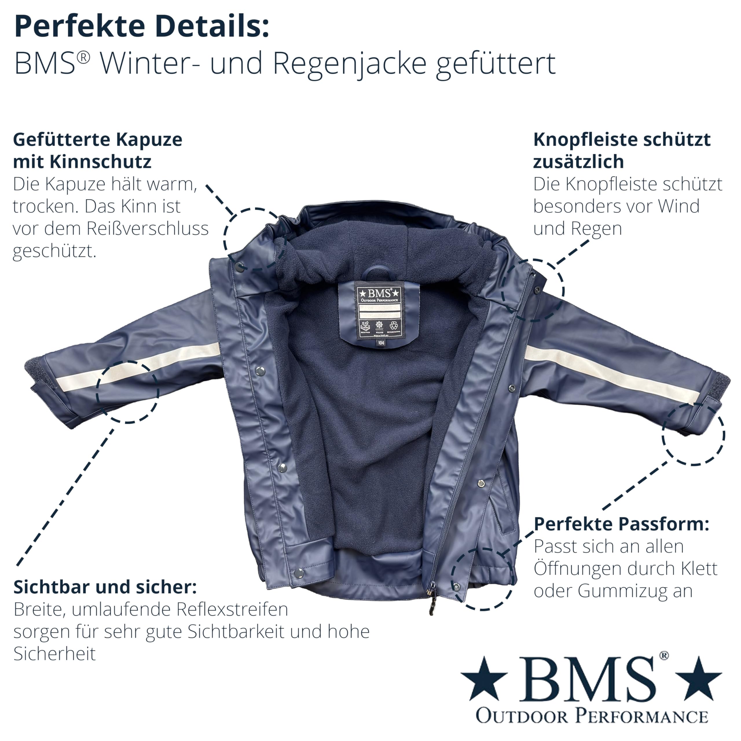 BMS Regenjacke mit Fleece gefüttert