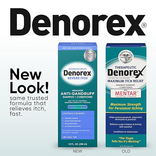 Miniatura 2 de Denorex Advanced Relief - Champú y acondicionador 2 en 1 contra la picazón severa  1.8% de alquitrán de hulla  Alivia la irritación del cuero