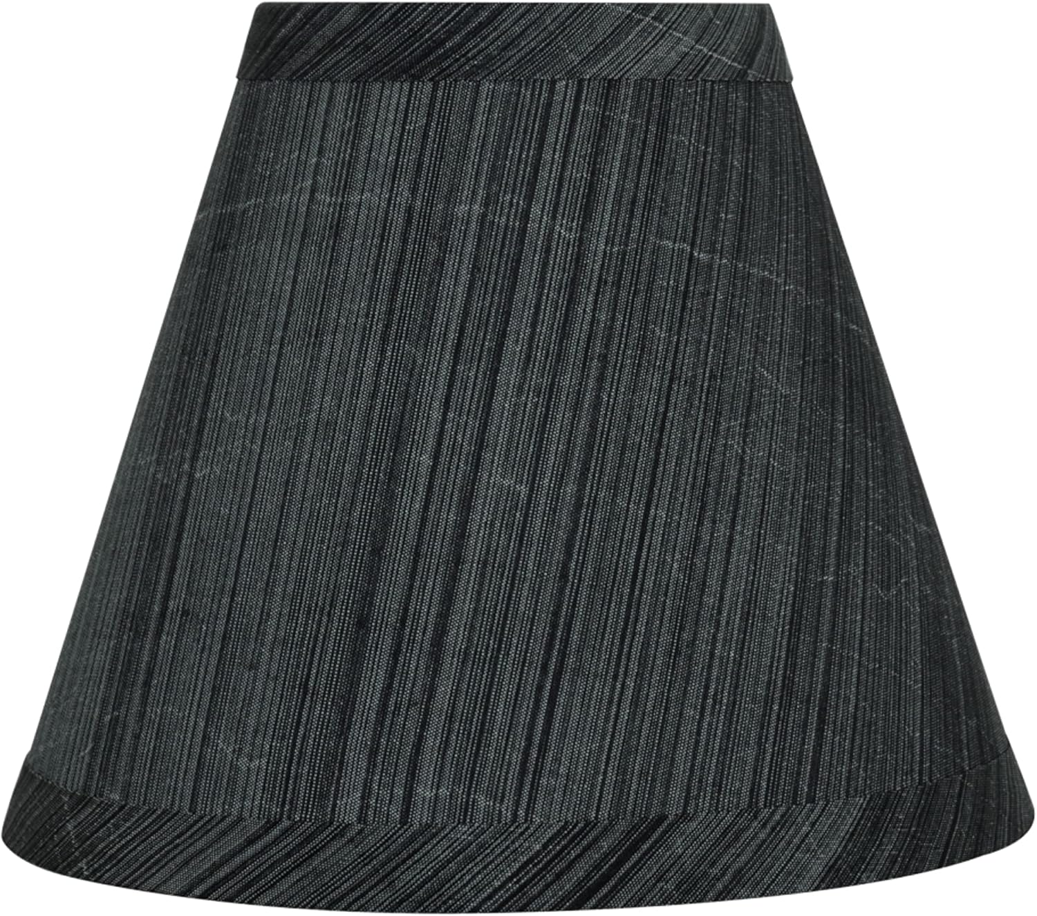 Aspen Creative 32105-9A, Hardback Empire Clip-On Chandelier Lamp Shade, Grey and Black, 3" Top x 6" Bottom x 5" Slant Height, Set of 9