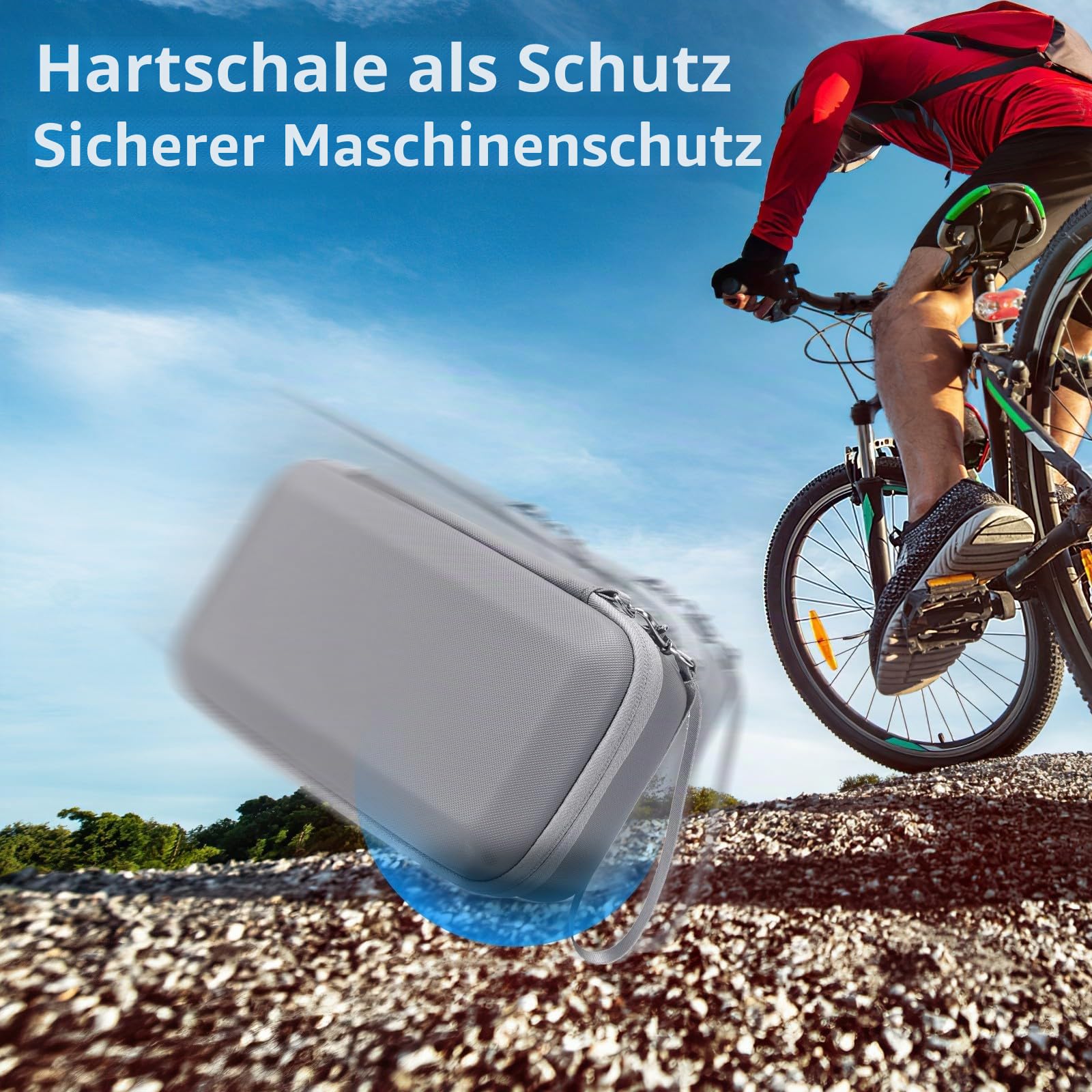 Osmo 7P Tasche, tragbare Aufbewahrungstasche, kompakte Tragetasche für DJI Osmo Mobile 7P Vlog Combo Zubehör, Hellgrau [Nur Hülle]