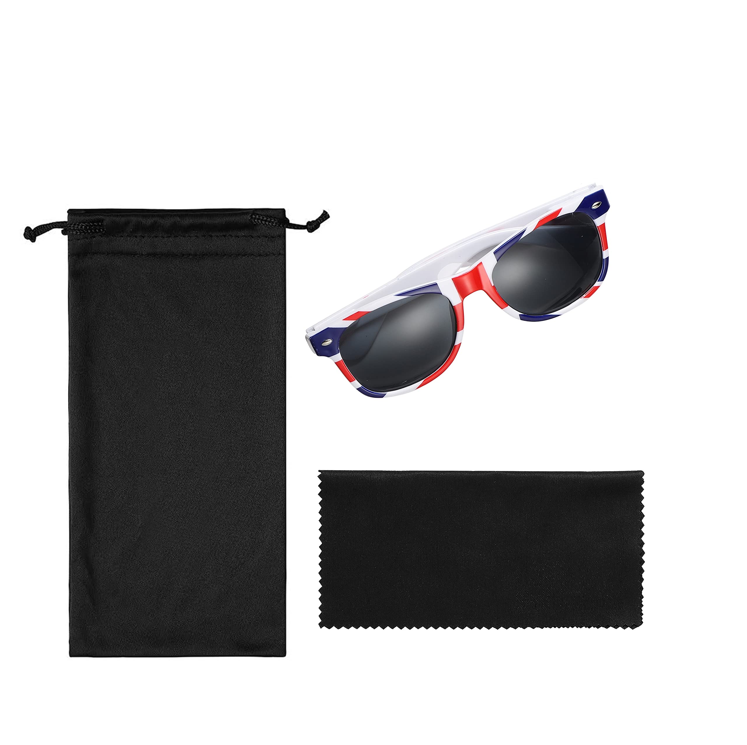 KomoneeDrifter Sunglasses Set With Soft Case and Cleaning Cloth Classic Style Retro Sun Shades UV400 Protection Unisex For Men Women Sports