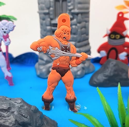 Miniatura 6 de He-Man - Set de Cake Topper con figuras y accesorios MOTU (diseño único)