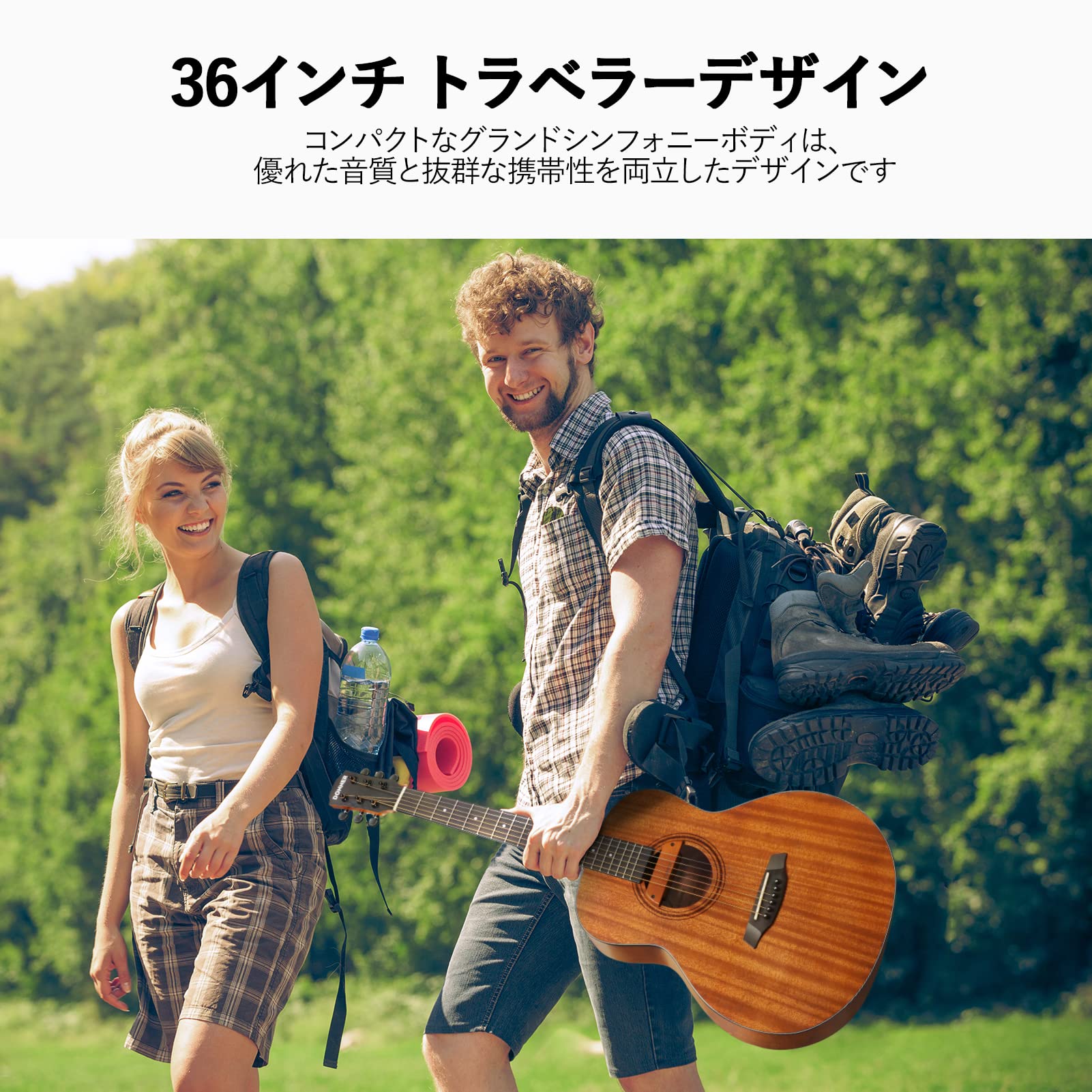 【おまけ多数】Donner 36インチ ミニエレアコギター フルセット Amazon | Donner アコースティックギター 初心者セット ミニギター