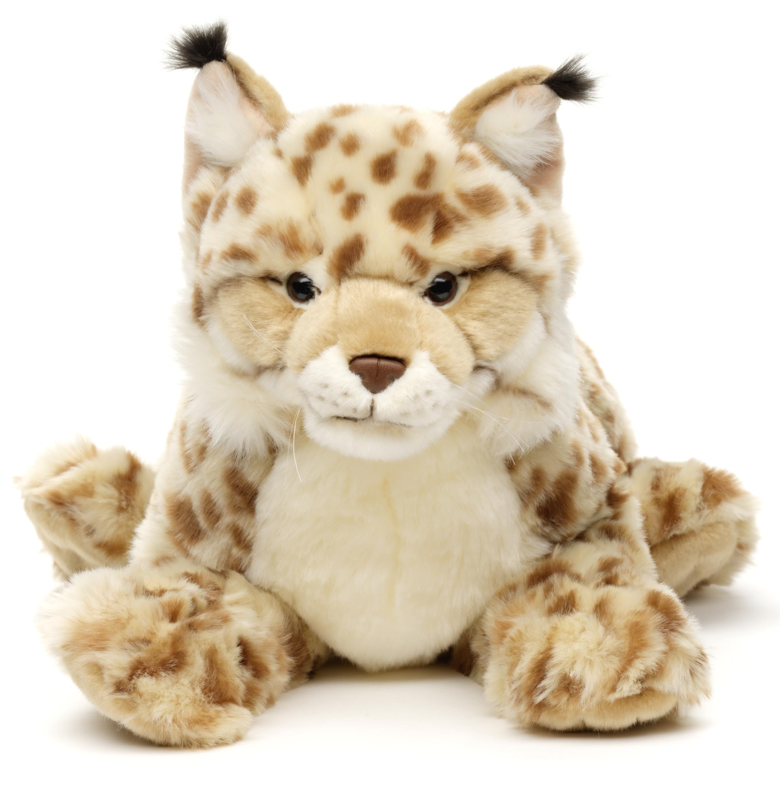 Uni-Toys - Luchs, liegend (ohne Geschirr) - 46 cm (Länge) - Plüsch-Katze - Plüschtier, Kuscheltier
