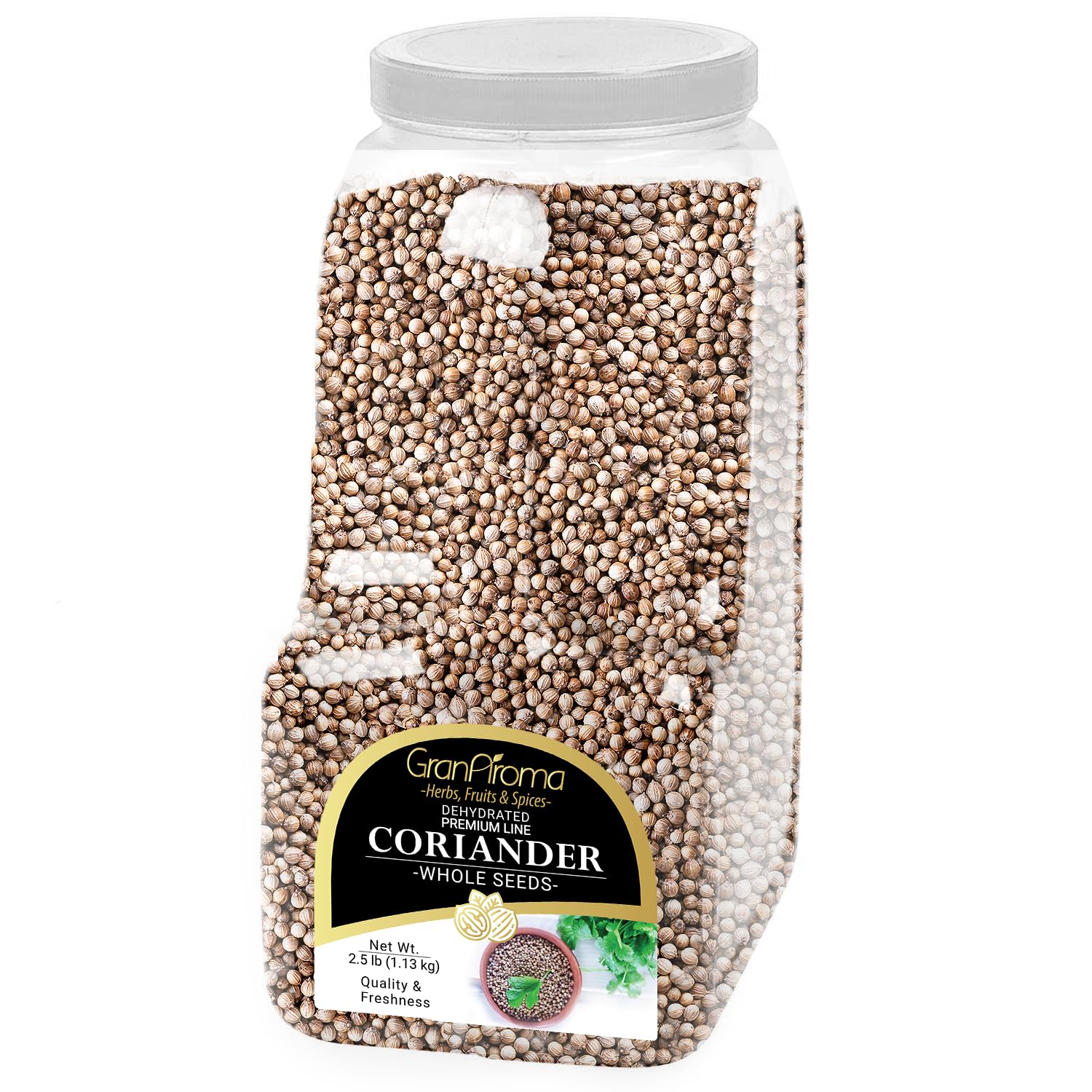 GranAroma Whole Coriander Seeds, Marinades & Dry Rubs, Citrusy Flavor (2.5 Pound)