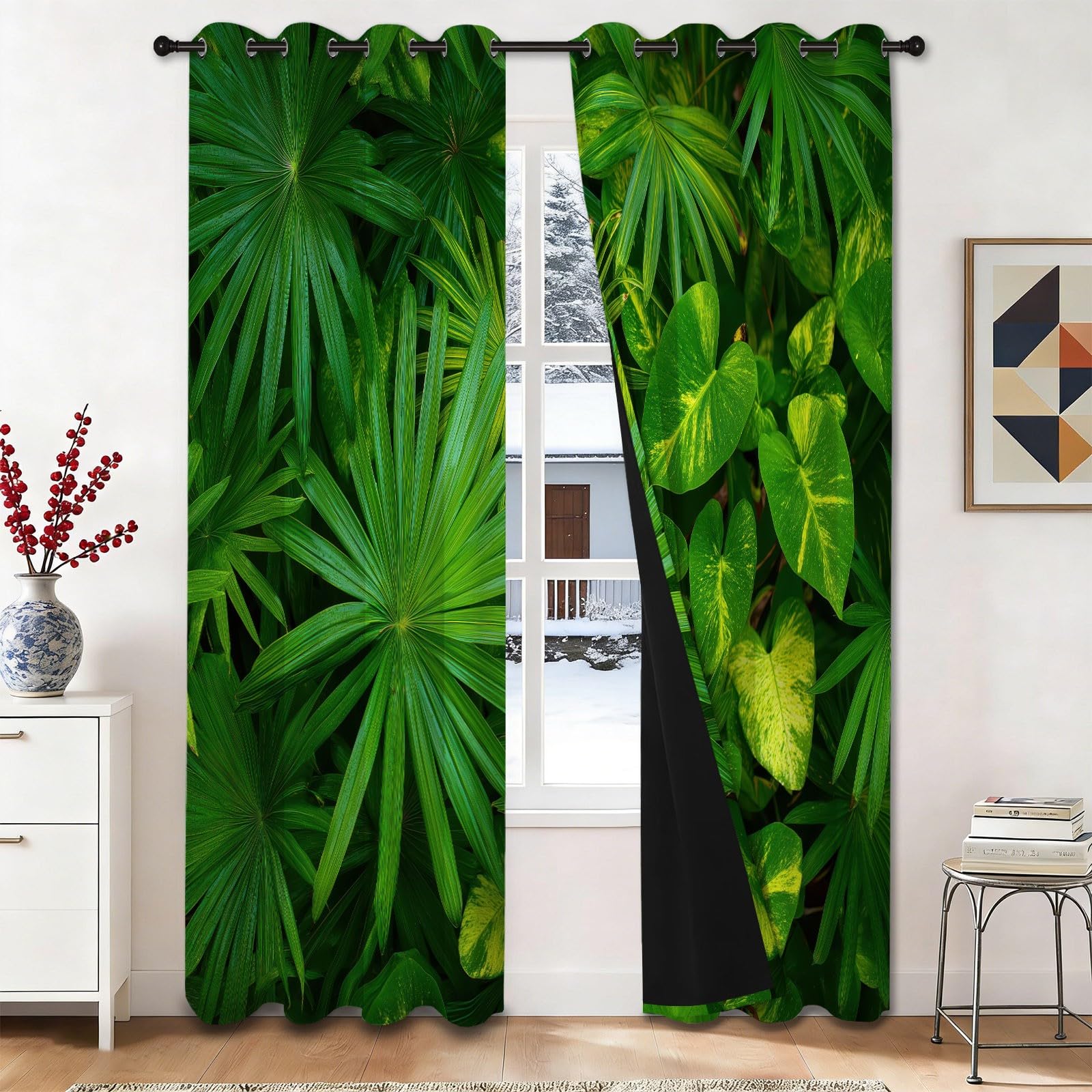 Rideaux de nature plantes feuilles coeur pour transformer votre chambre
