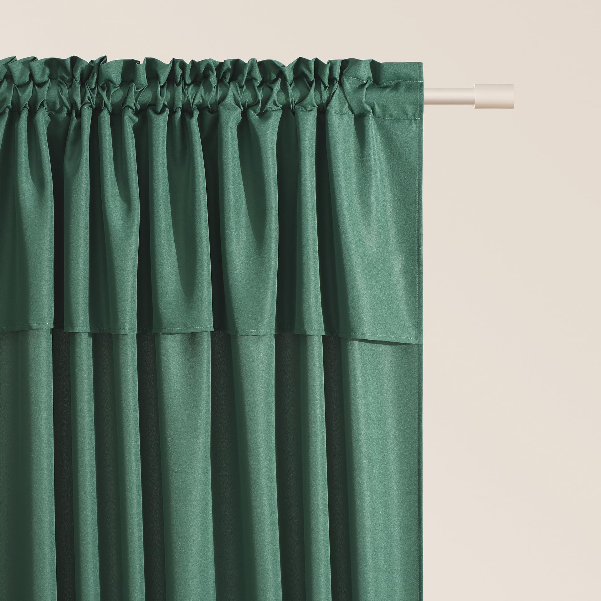 ROOM99 Mia Curtain with Ruffle Tape, 140 x 260 cm, Width x Height Sliding Curtains, Modern Curtain, Living Room, Bedroom