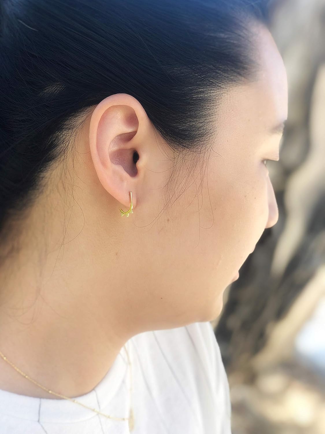 Sunburst Huggie Hoop Earrings in Sterling Silver - Image 7