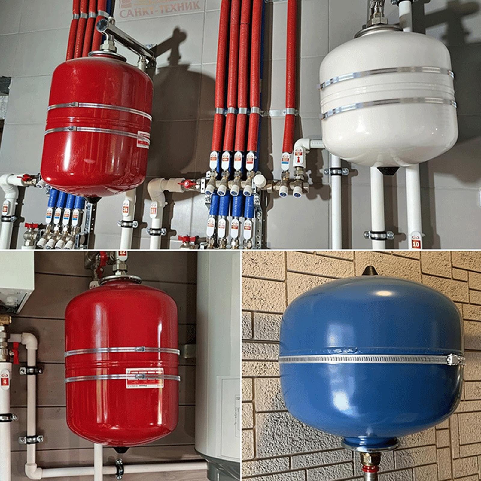 Support mural pour réservoir d'expansion – Support de réservoir thermique | Support en métal pour réservoirs de 13 pouces ou 13 pouces – Support robuste pour systèmes de chauffe-eau à azote et propane
