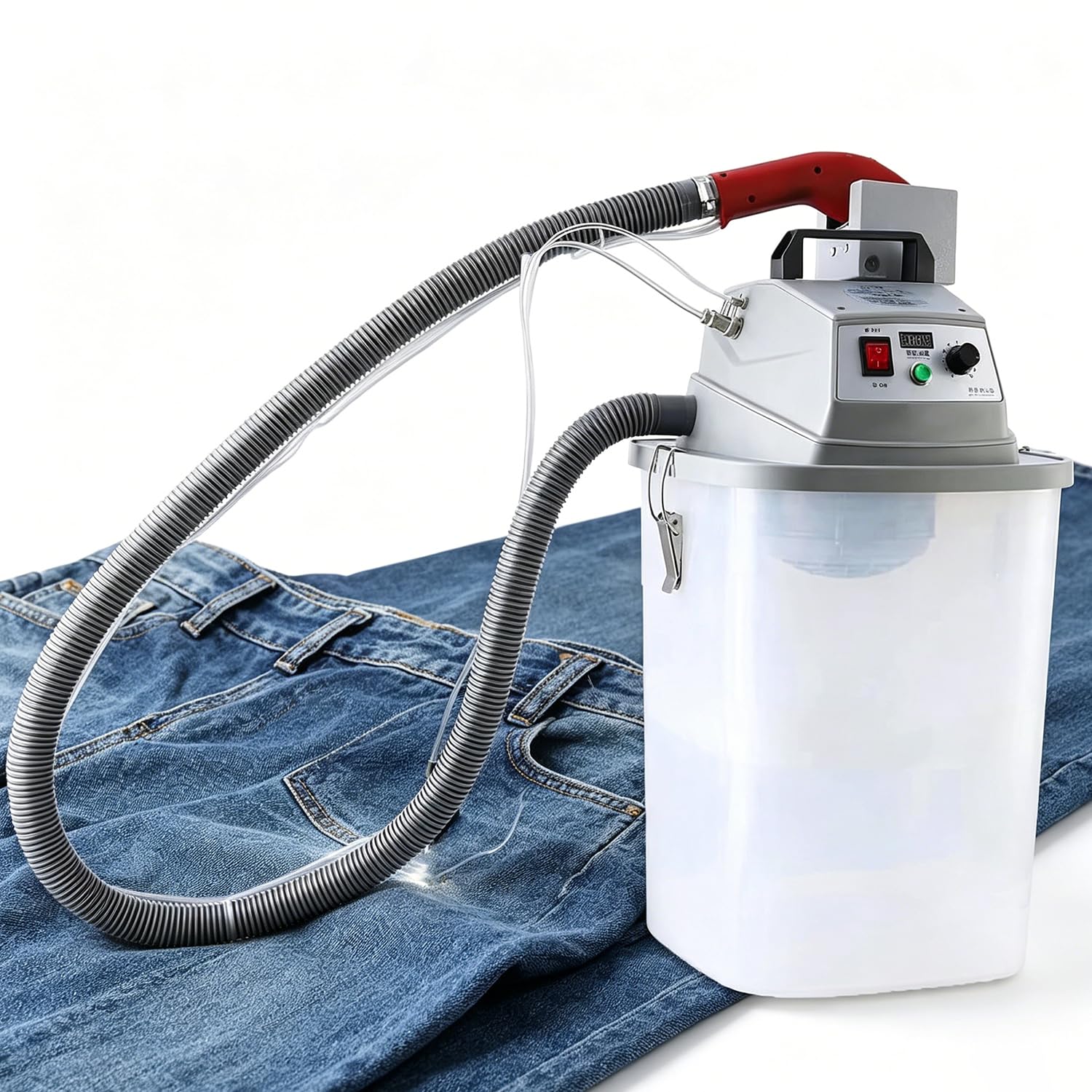 Azcabjie 450W Brushless Electric Fabric Thread Trimmer, Single Head Thread Suction Cutting Machine, 28000RPM Stepless Speed Low Noise Thread Trimmer for Garment Embroidery Shoes Bags