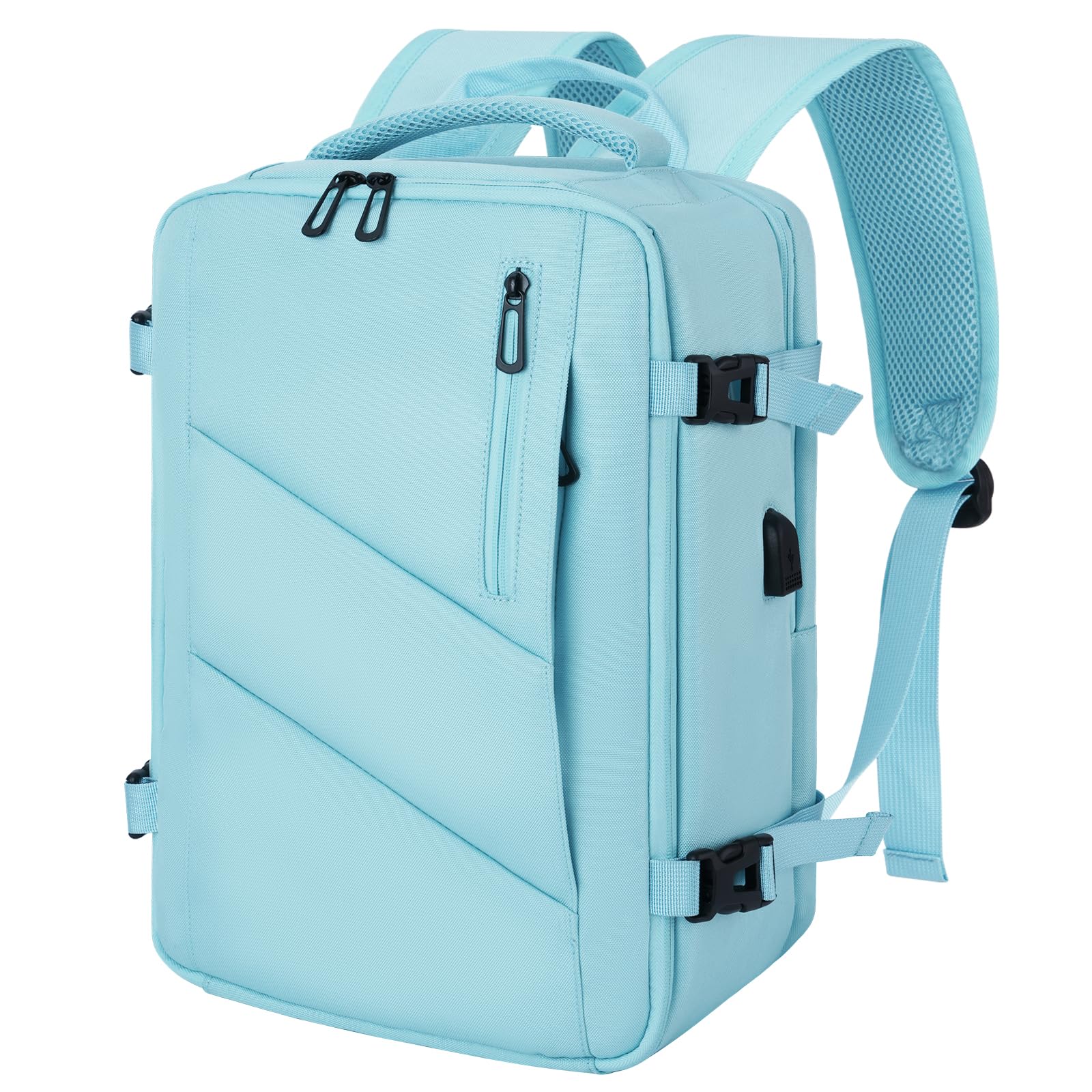 Leyrica Zaino da Viaggio per Ryanair/Wizzair 40x20x25 Bagaglio a Mano Unisex Borse da Cabina Zaino per Laptop 15 pollici Daypack Casual Zaino Università/Lavoro Impermeabile (Azzurro)