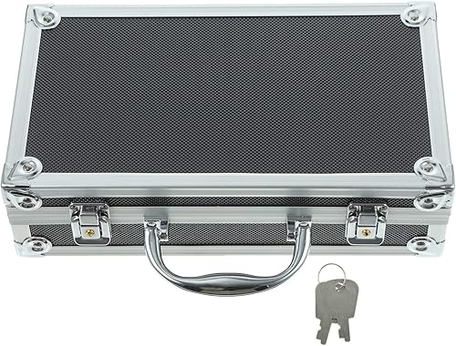 Cabilock Caja de aluminio con cerradura Caja de aluminio Caja de caja rígida portátil Caja de maletín de metal Cerradura segura