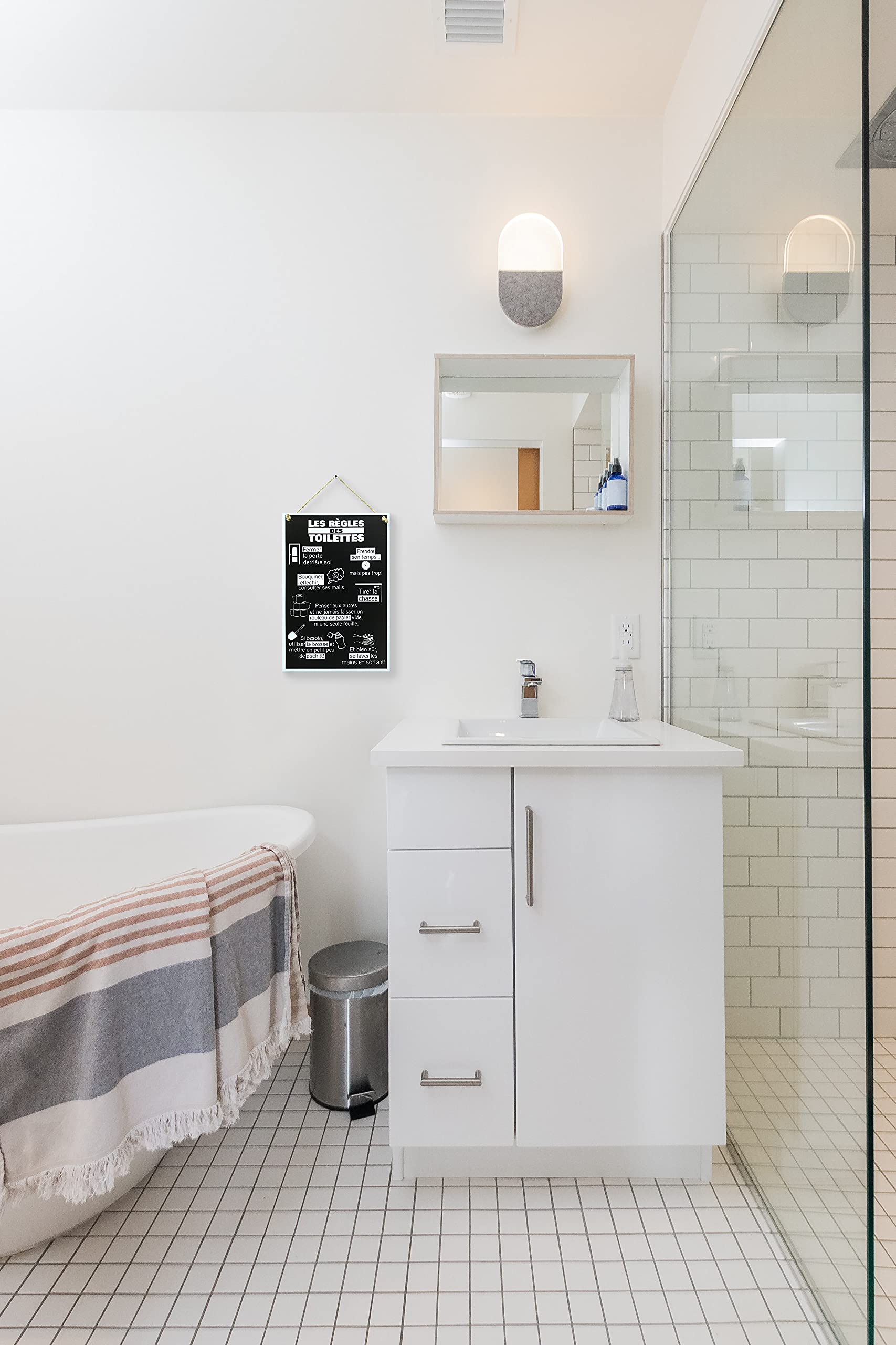 CARISPIBET Bagno | Targa decorativa per la tua casa, decorazioni personalizzate e uniche, decorazione informativa, 15 x 30 cm