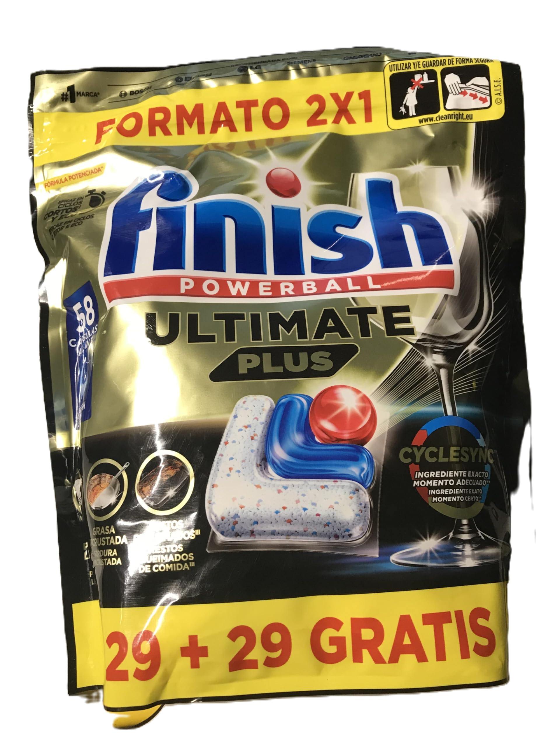 Finish Powerball Ultimate Plus Pastillas Lavavajillas