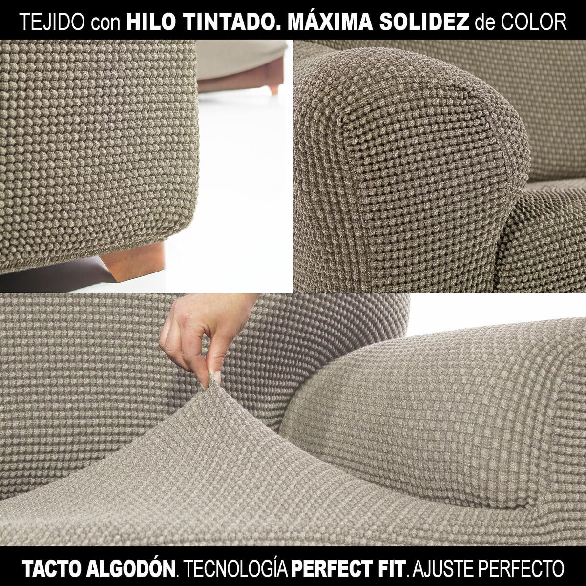 SOFASKINS Housse de Fauteuil de Relaxation inclinable, Super élastique, avec Design Exclusif, Respirante et Durable, Housse de canapé Facile à Placer 70-90 cm, Couleur Lin