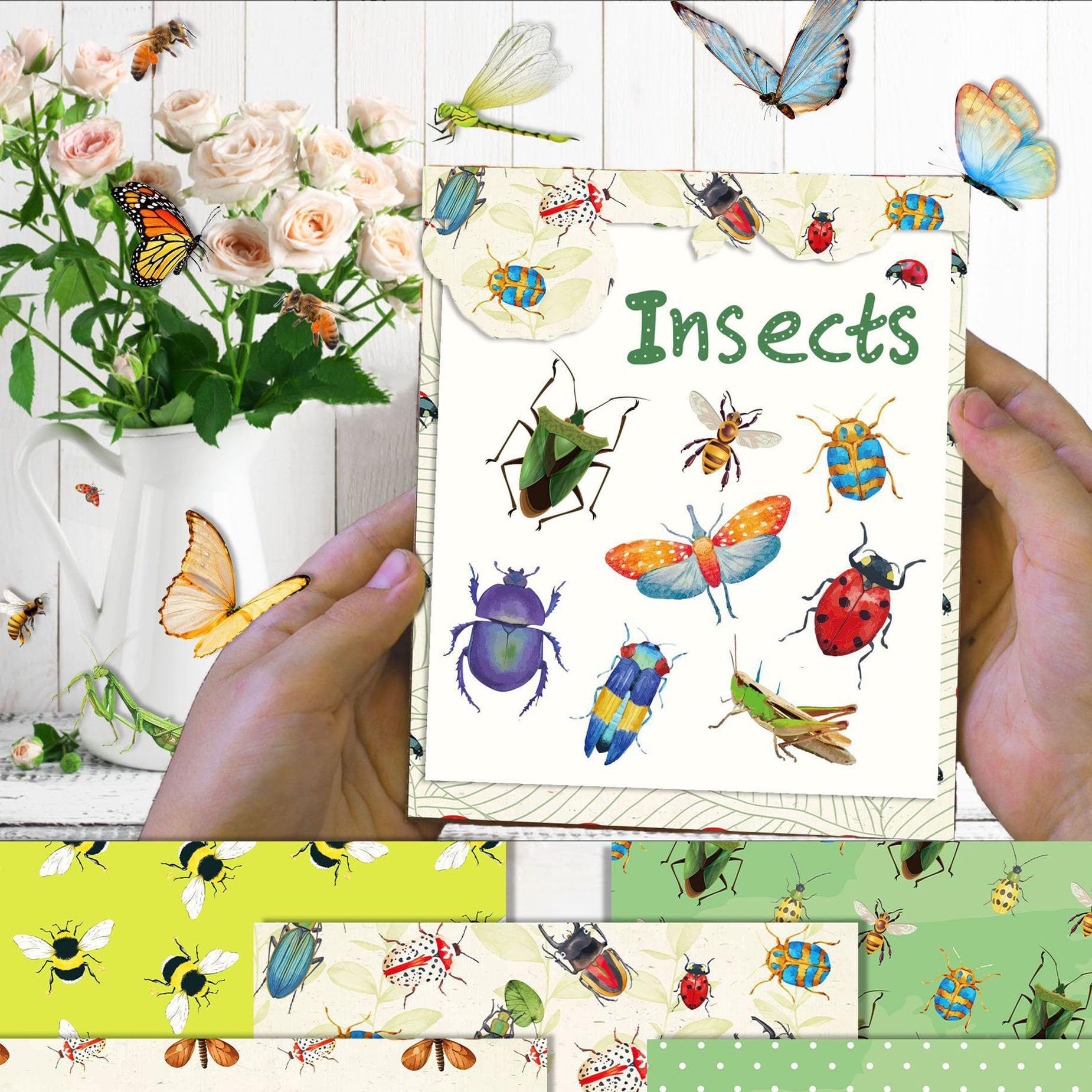 Papier do scrapbookingu, 12"x12", 24 arkusze dwustronne wydruki papier kartonowy, 160 g/m2 specjalistyczny papier dekoracyjny do rękodzieła, zrób to sam, tworzenie kartek, dekoracja albumu ze zdjęciam