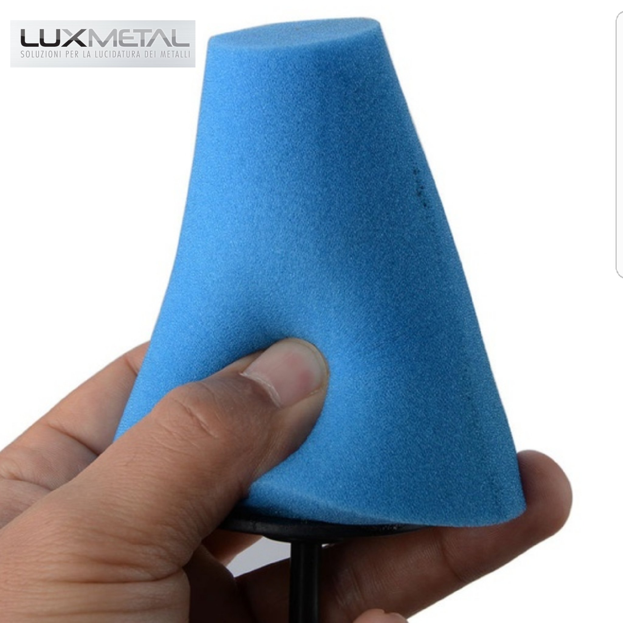 3 Coni, Arancio, Blu, Giallo in Spugna lucidatura lucidare Pulire tampone Disco Pasta abrasiva Polish Ruote in Lega Cerchio a Raggi cromatura Alluminio Acciaio Inox Ottone
