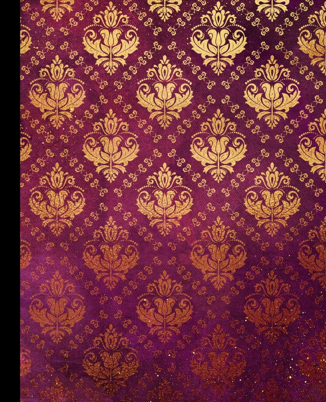 7.5" X 9.25" | COLLEGE RULE LINED | BLANK | 150 PAGE | NOTEBOOK: with a colorful red and gold vintage trippy minimalist pattern design on the cover of ... ledger/diaries/logbook/composition notebook