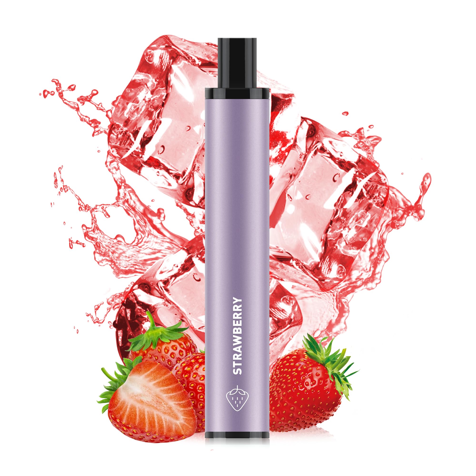Electronic Cigarette Disposable VAPE Large Capacity Massive Vapor Water Vapor Cigarette Shisha Smoking Cessation Pipe Zero Nicotine Nicotine-Free 1 Piece DBL STICK PLUS (Strawberry)