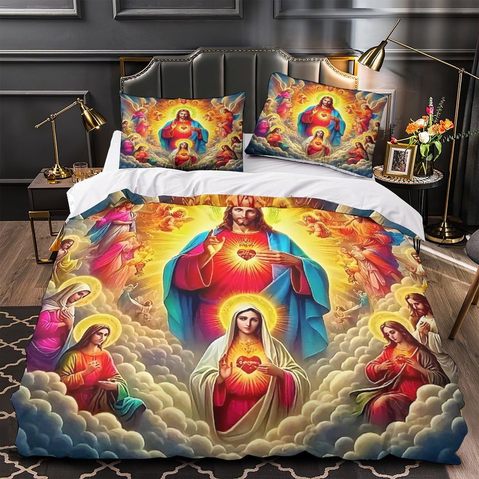 Housse de couette Jésus imprimée 3D pour illuminer la chambre de vos enfants