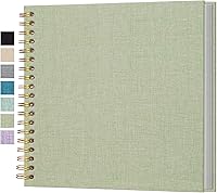 Vista 16 de Álbum de fotos autoadhesivo para scrapbook, páginas grandes, libro de recortes de lino, con capacidad para fotos de 2 x 3, 4 x 6, 5 x 7, 8 x 10