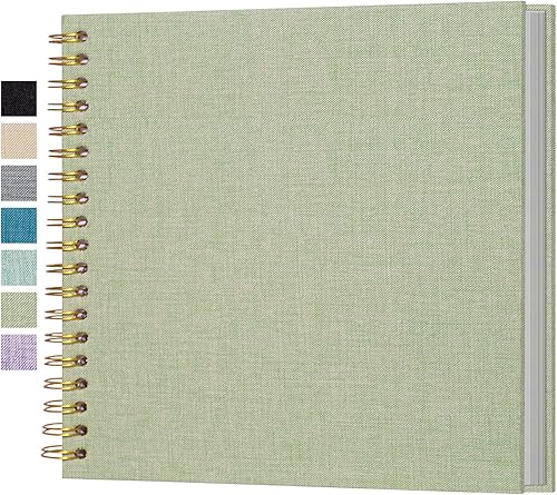 Miniatura 16 de Álbum de fotos autoadhesivo para scrapbook, páginas grandes, libro de recortes de lino, con capacidad para fotos de 2 x 3, 4 x 6, 5 x 7, 8 x 10