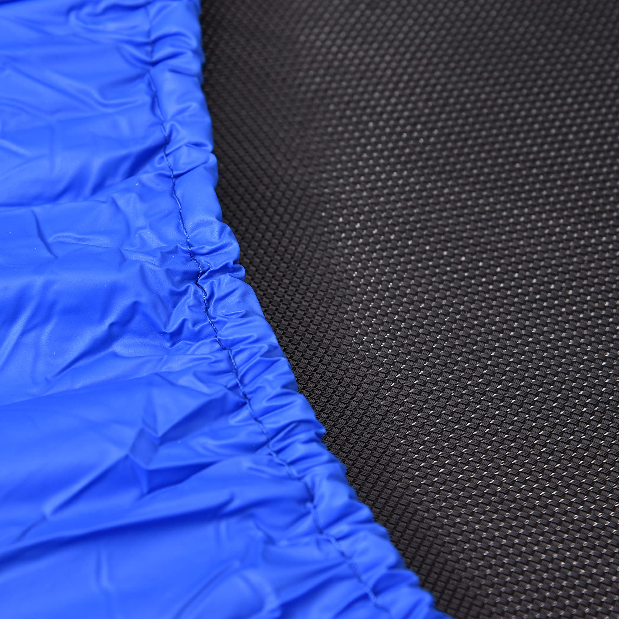 HOMCOM Trampolino Elastico per Allenamento con 30 Molle, Tappeto Fitness in Acciaio, Plastica e PP, Ø91x22.5 cm, Nero e Blu