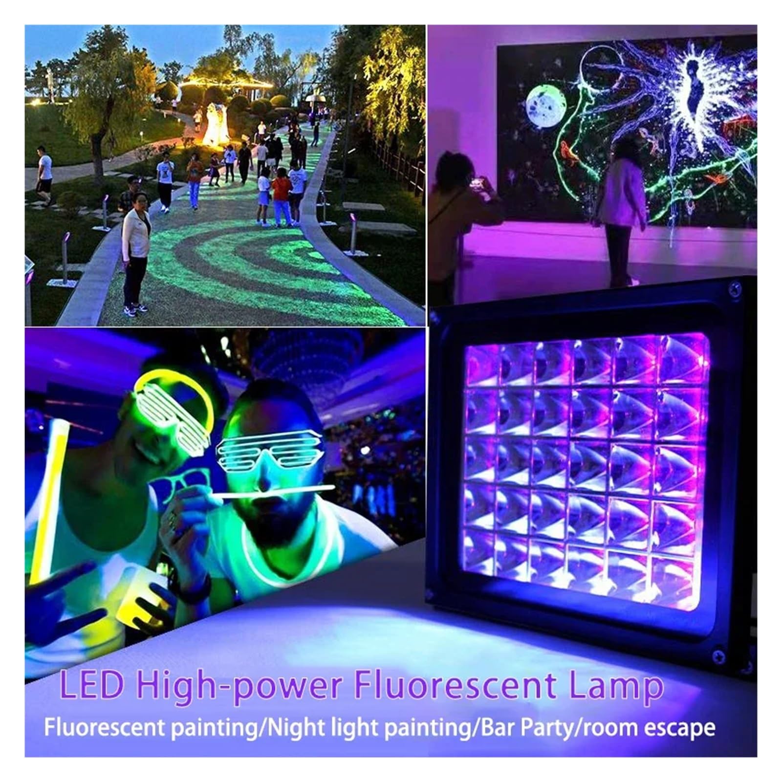 Lámpara de curado UV Lámpara LED UV de 365 NM y 20 W for reparación PCB Resina impresoras 3D, curado Aceite Verde for Trabajos manuales Bricolaje
