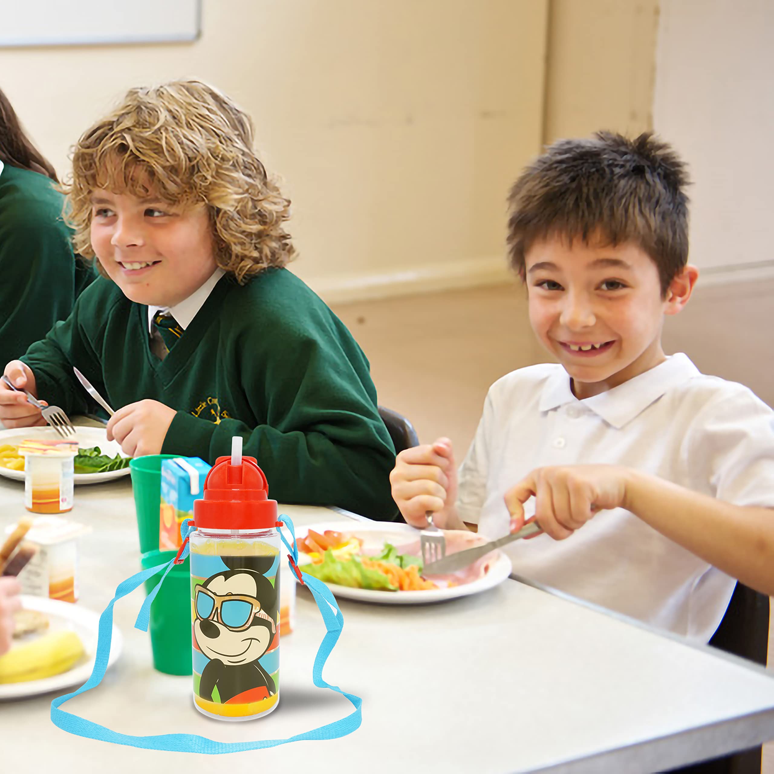 Ensemble Boîte à Lunch + Bouteille 500 Ml Mickey Mouse - Enfant École Pique-Nique