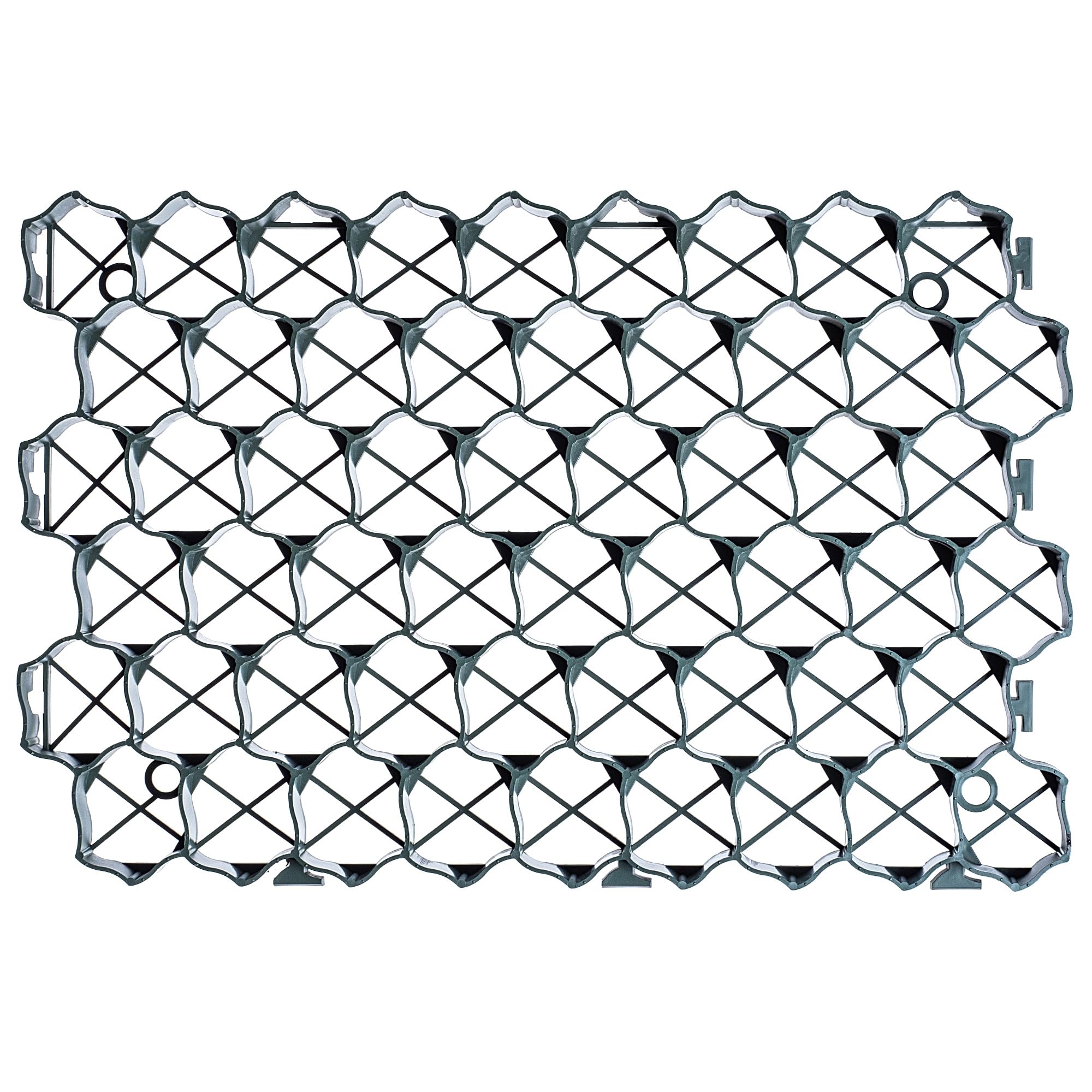 KADAX Placas de plástico, 60 x 40 cm, 6 m˛, 2 Colores, Capacidad de Carga de hasta 1000 toneladas, Rejilla de césped con Puntos Antideslizantes, (Verde, Rectangular, 24 Unidades)