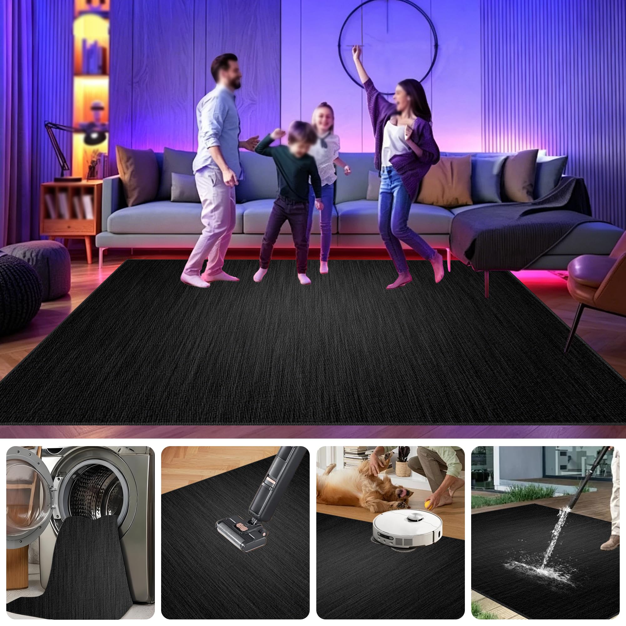 Dywan do sypialni do gier Mata do gier na krzesło komputerowe 170 x 220 cm Antypoślizgowy dywan krzesło do gier na salę zabaw Dywan do salonu dla graczy Chłopiec