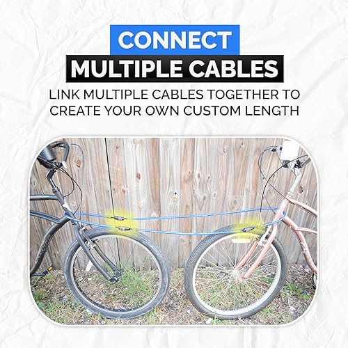 Miniatura 8 de DocksLocks Juego de cerradura de cable de seguridad, cerradura de combinación reiniciable, soporte de montaje, portátil y compacto para bicicletas,