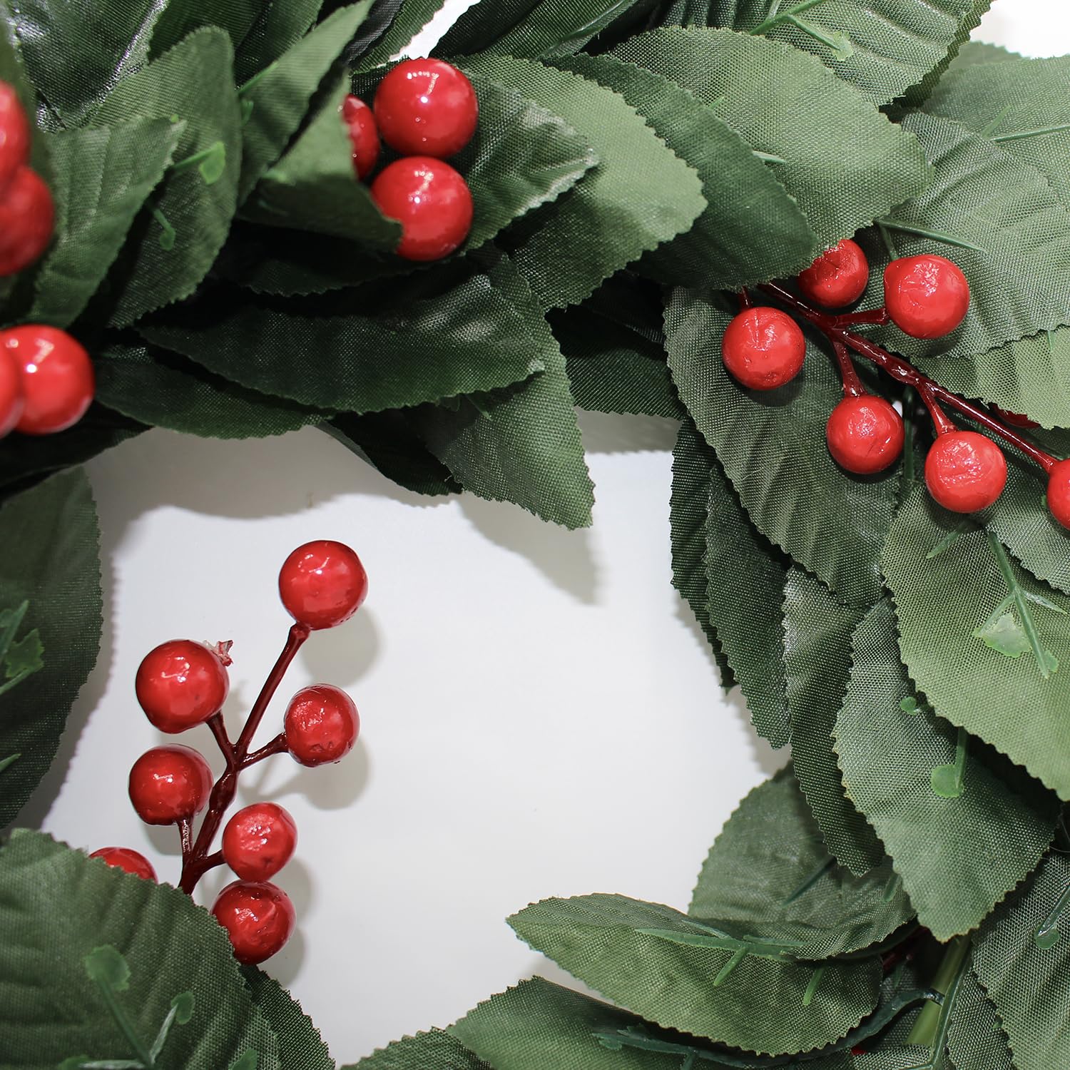 Corona de laurel de graduación de plástico para hombre y mujer con lazo rojo y baya falsa para fiesta accesorios (corona-B)