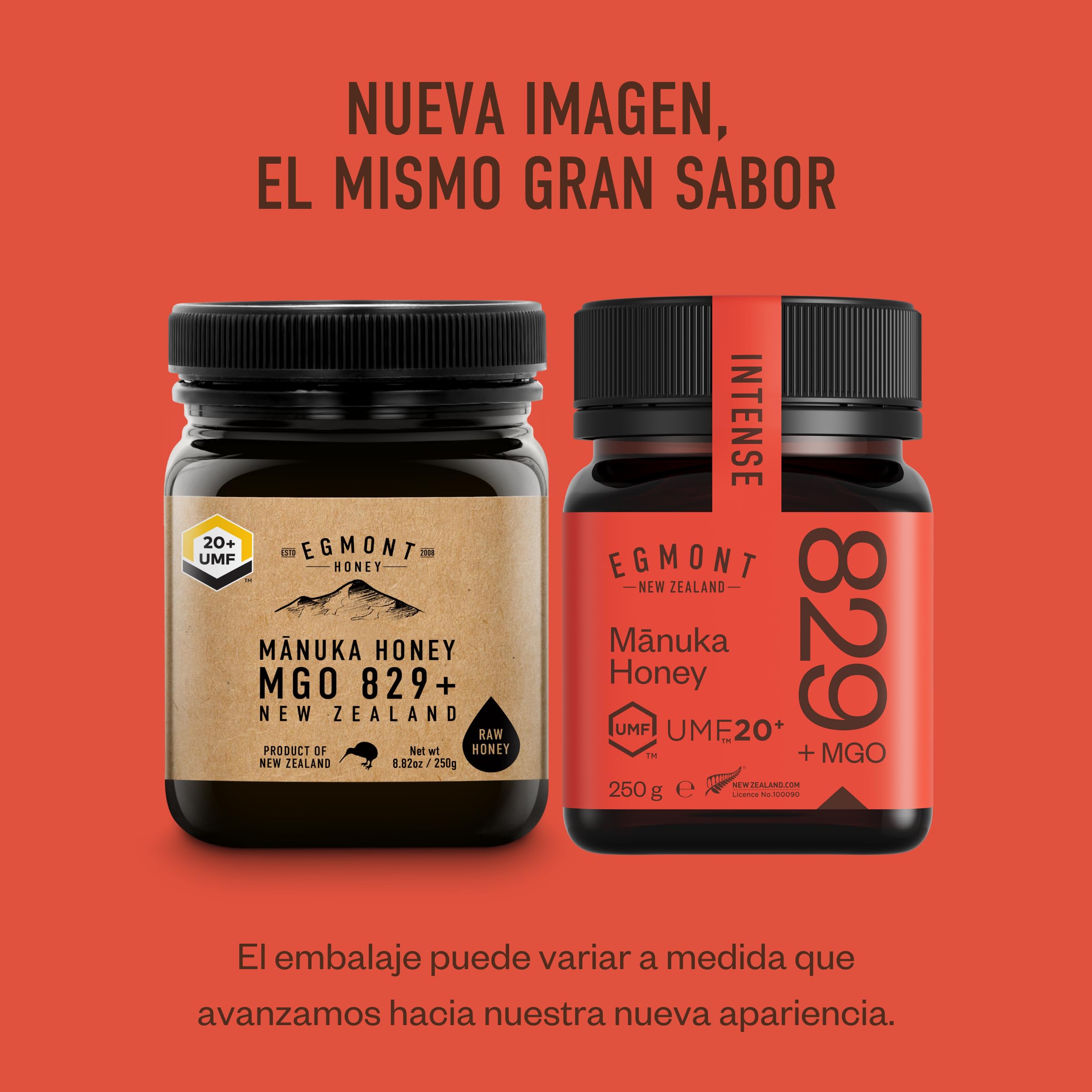 Egmont Honey Miel de Manuka 820+ MGO original de Nueva Zelanda UMF 20+ - 100% puro, certificado, activo Miel de Manuka (500g)