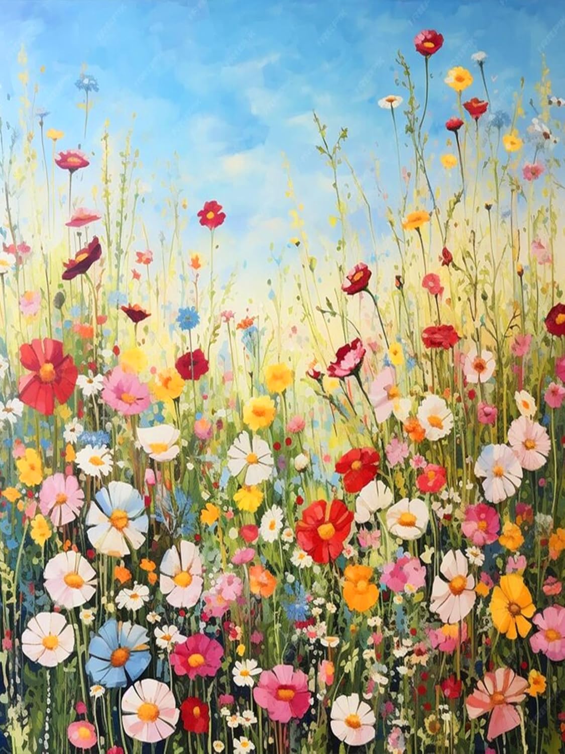 Paint by Number Kits for Adult, DIY Wildflowers Paint by Number for