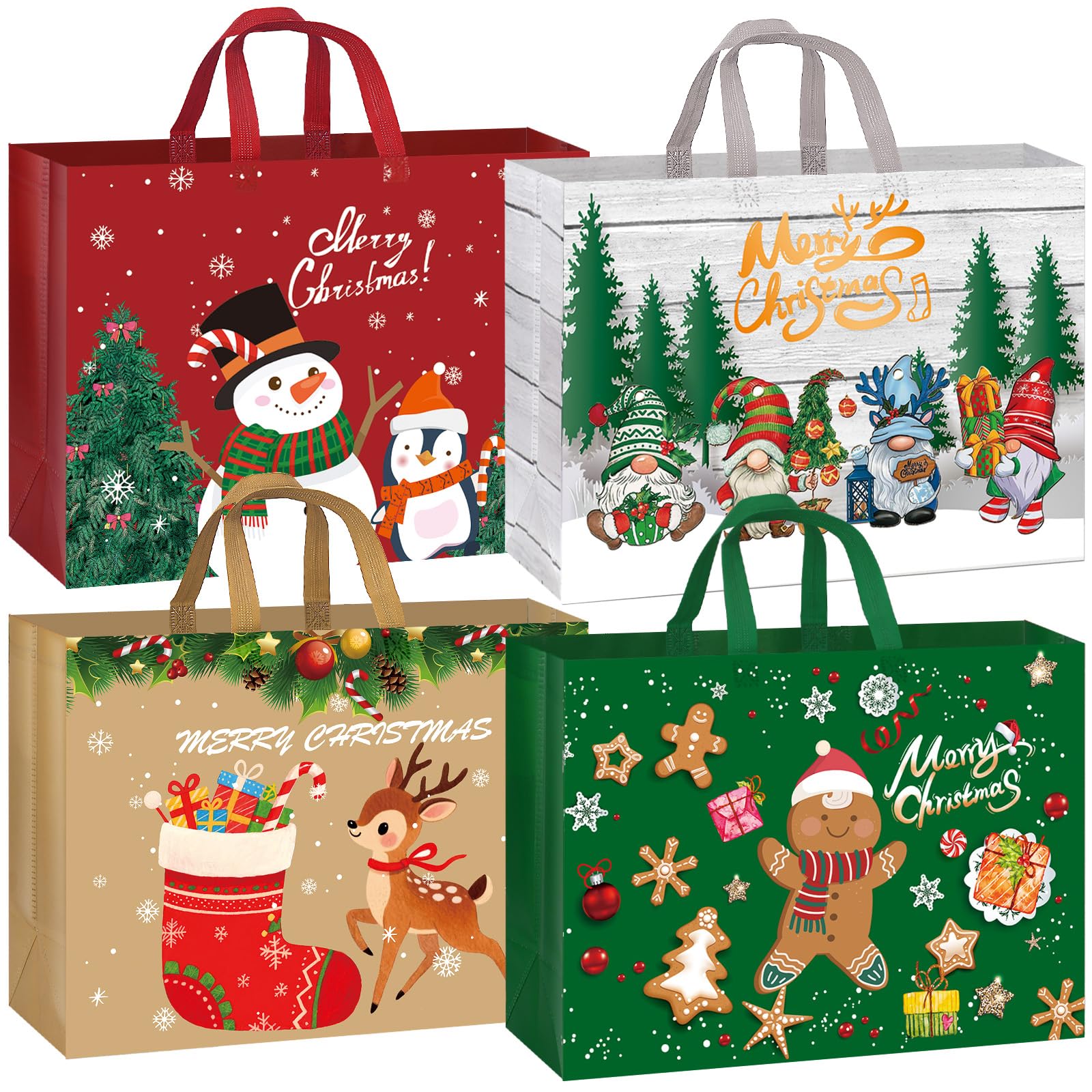 Photo 1 of  **SIMILAR**Fayayuan 12 Pack Extra Large Christmas Gift Bags, Reusable Tote Bags with Handle Non-Woven Christmas Bags for Gifts Wrapping Xmas Holiday-16.9 * 12.6 * 7.1”